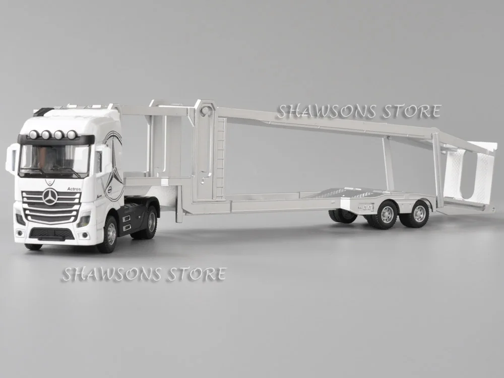 Модель литая автомобиля в масштабе 1:50 трактор Actros 40 см автовоз миниатюрная
