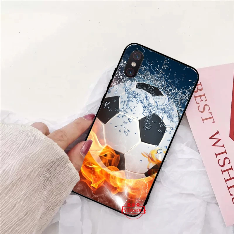 Футбольный Мягкий силиконовый чехол для Xiaomi 6 8 Lite 9 SE F1 A1 A2 A3 9T Pro CC9 CC9E Mix 2S Max 3 |