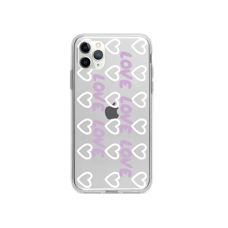 

Ins Cute Love Heart Wave Point Laser Phone Case For iPhone 12 11 Pro Max Xr X Xs Max 7 8 6Puls SE 2020 Cases Soft Silicone Cover