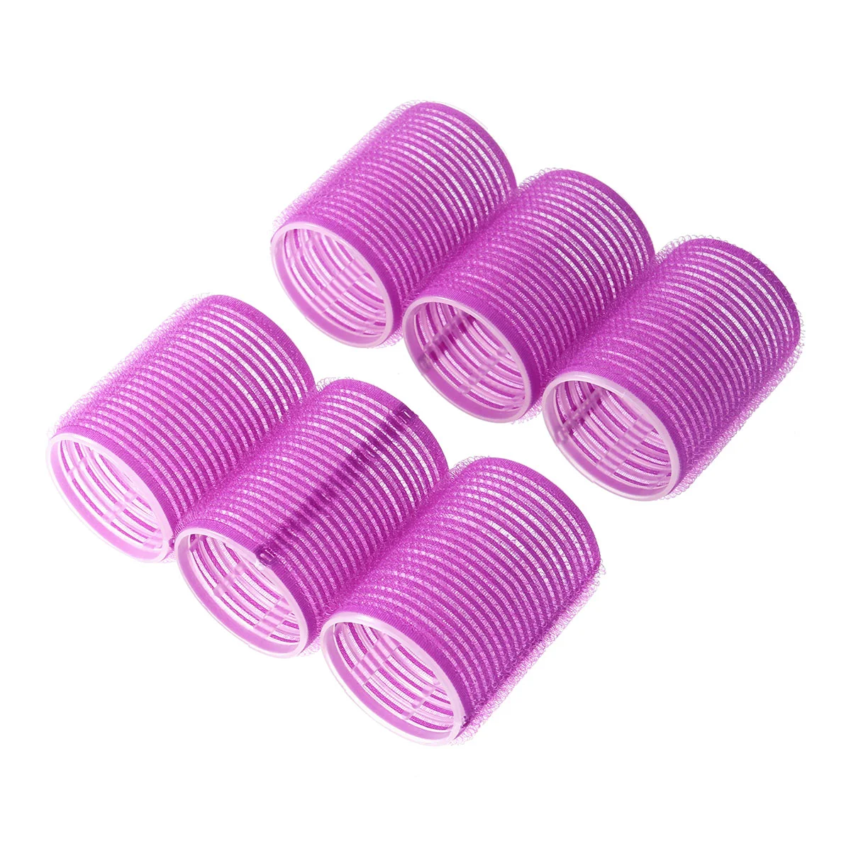 

6pcs DIY Hair Rollers Curlers Self Grip Cling Hair Roller Hairdressing tool Styling Tools (Random Color)