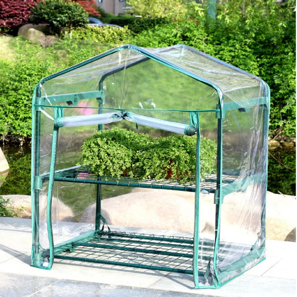 Two Floors Green Household Plant Greenhouse Mini Garden Warm Room PVC 92x69x49CM |