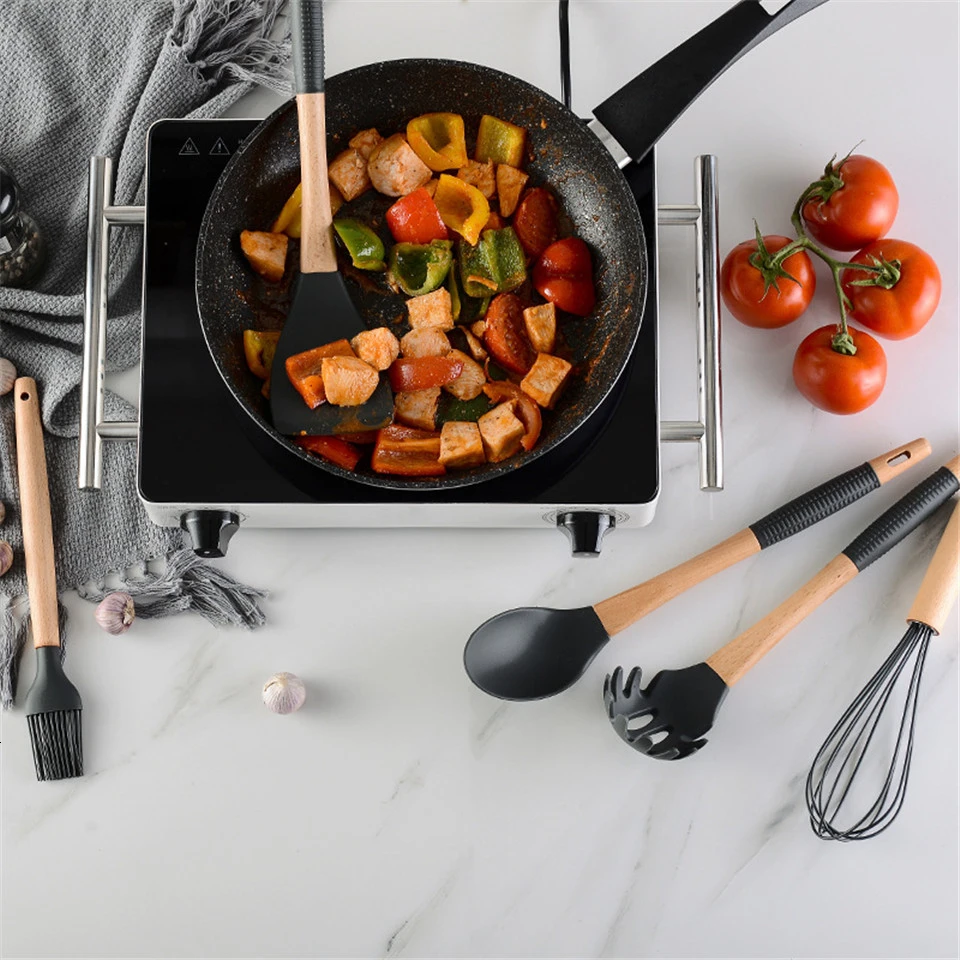 11 шт. кухонные принадлежности из силикона набор для кухонной посуды гаджеты