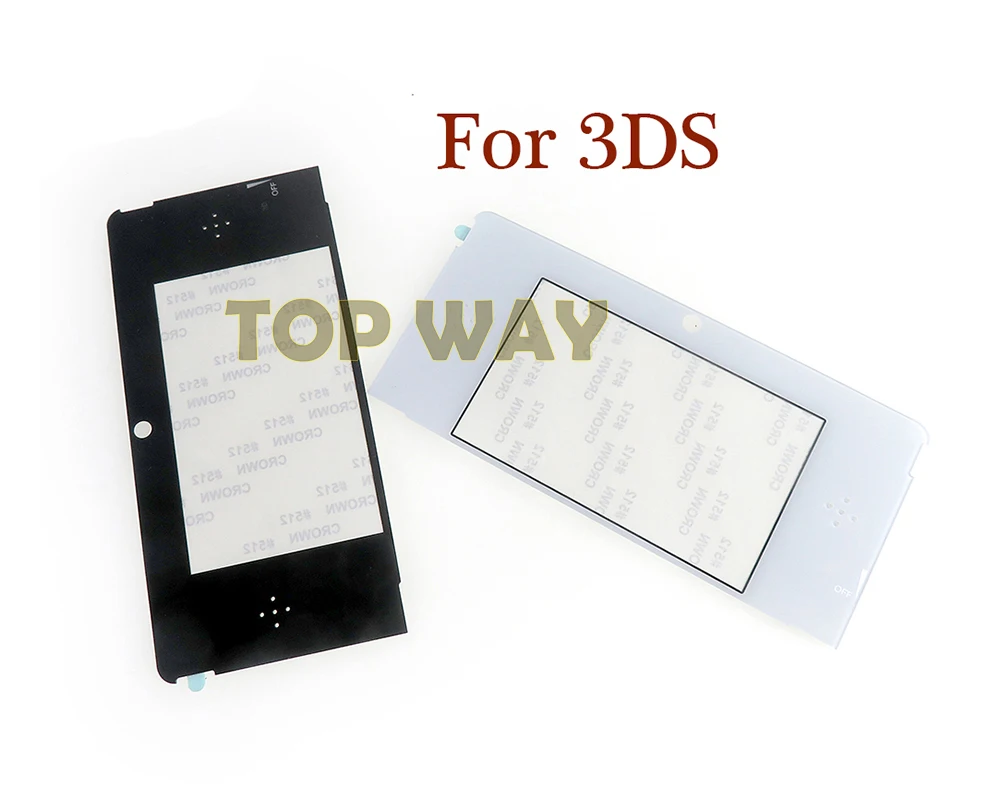 

2pcs black white Replacement Top Front LCD Screen Frame Lens Cover For 3DS Repair