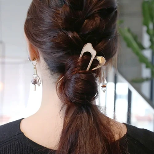 Японские минималистичные металлические палочки для волос в виде ракушек из