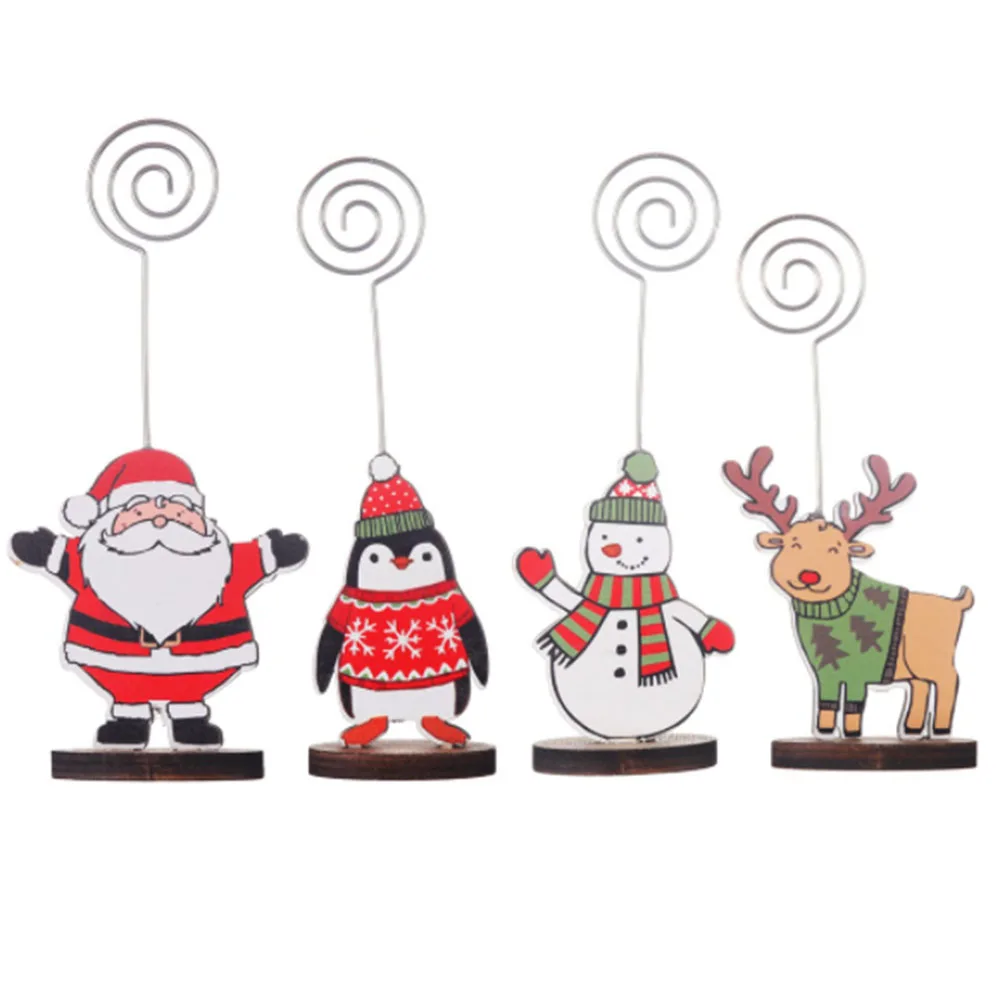 

Christmas Desk Card Note Picture Memo Photo Clip Holder table Wedding Party decorations