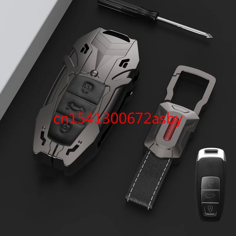 

Для Audi a4l A6l Q5l Q2 A5 Q7 Q3 A7 A3 A6 A8 металлический кожаный полный ключ крышка удаленного защитный чехол