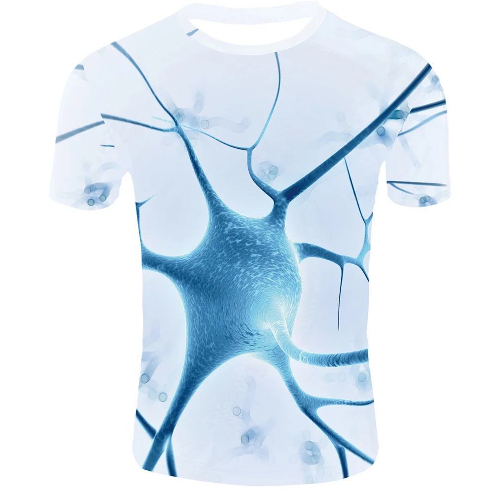 

2021 summer new men's T-shirt 3D leaf pearl abstract graphic print T-shirt casual fashion round neck streetwear
