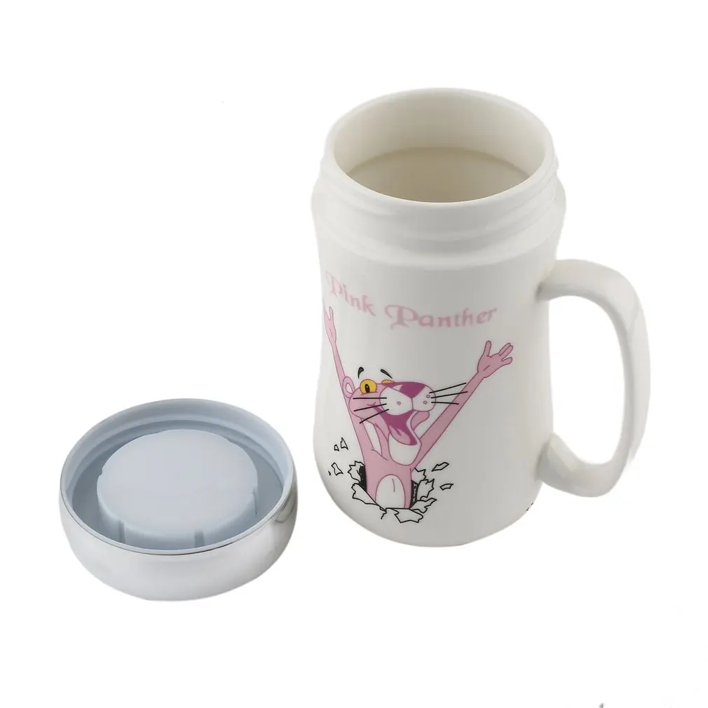 Милая бутылка для воды напитков дорожная кофейная кружка с ложкой керамическая