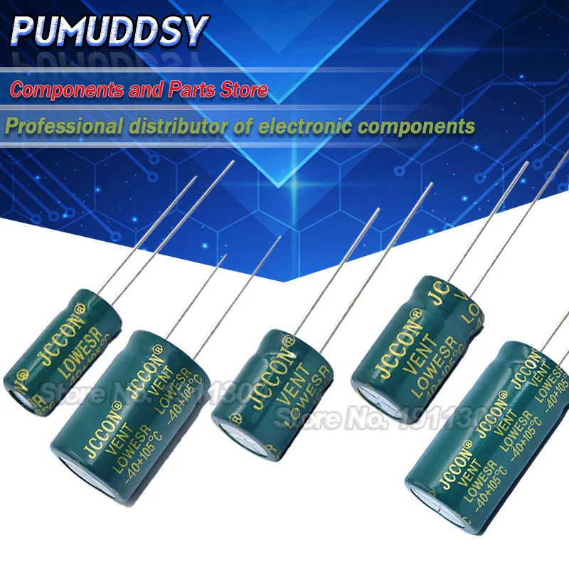 JCCON 1800uF 6.3V Low ESR Electrolytic Capacitor