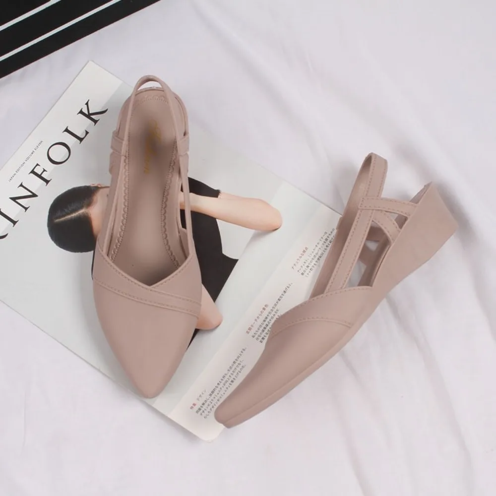 

2020 новые летние модные повседневные женские сандалии на среднем каблуке, обувь заостренная дикие и удобные износостойкие сандалии для женщ...