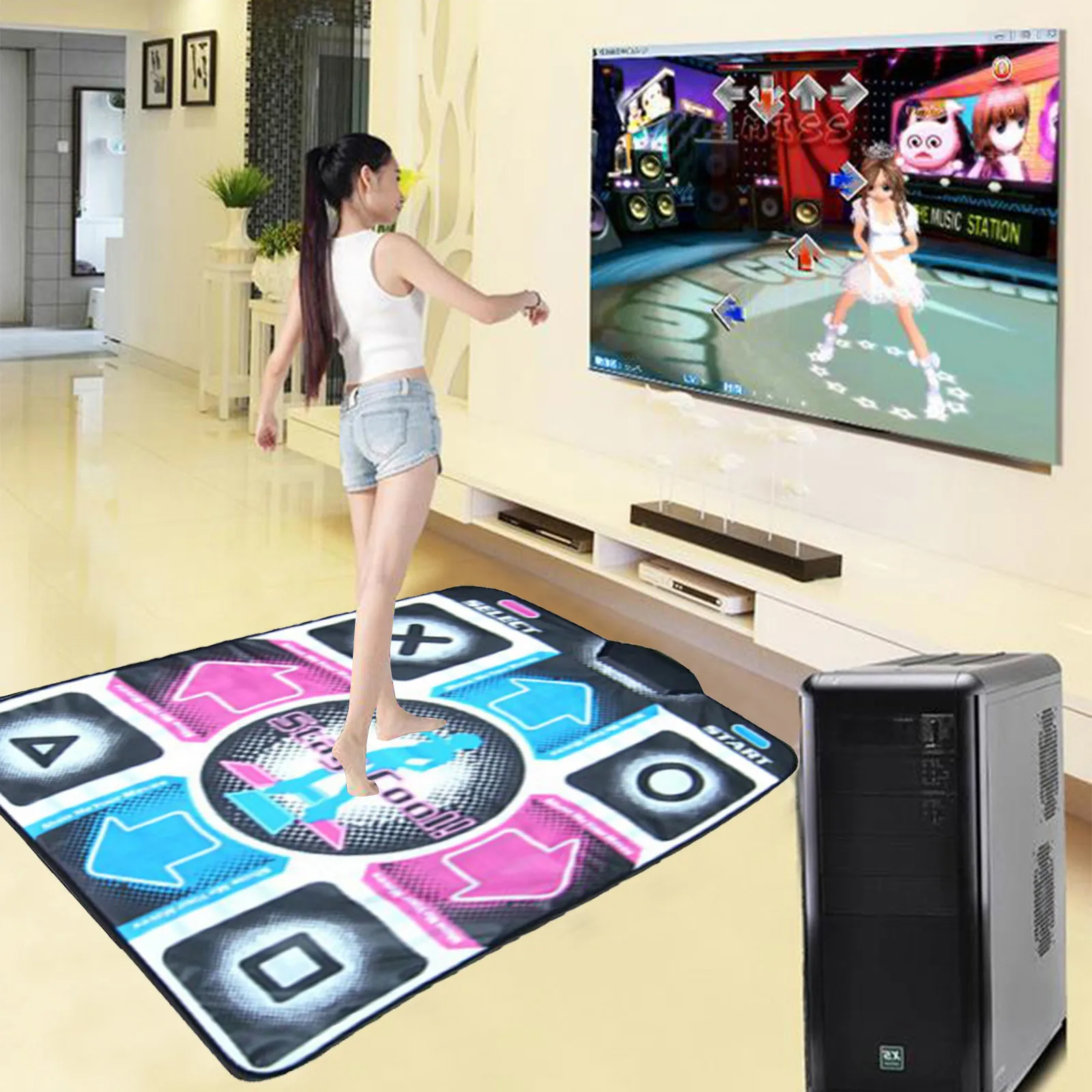 

Adult Kids Dancing Mat to PC with USB Non-slip Dancers Mats Cushion Feeling Game Blanket Children Dancing Carpet Yoga Game