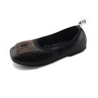 Шикарные кожаные туфли для девочек, для малышей, для маленьких детей, Большие Детские лоферы, лоферы на плоской подошве, с квадратными стразами, танцевальная обувь принцессы