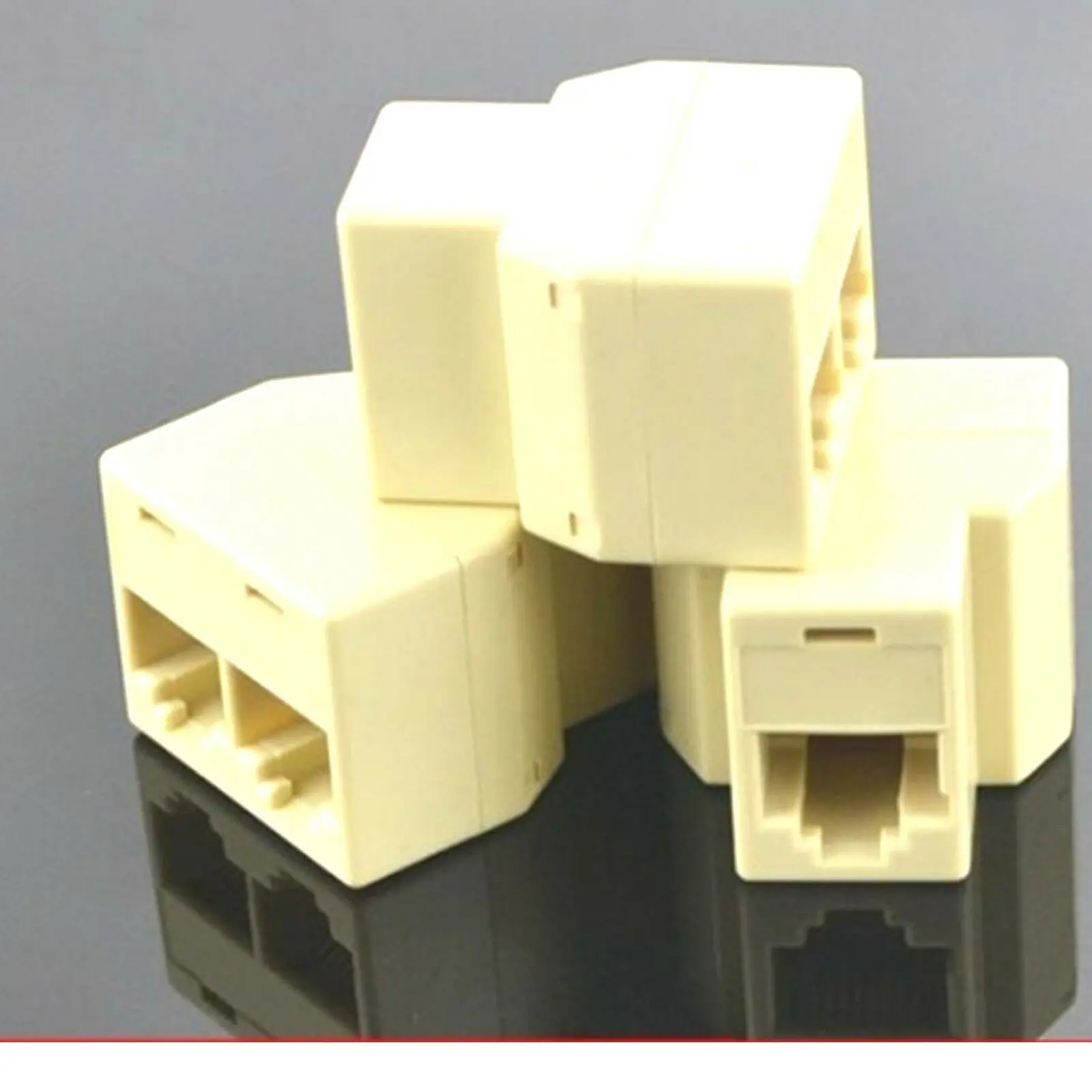 

2PC RJ11 6P4C Y 1 Female to 2 Female Adapter Divider Splitter Telephone Phone