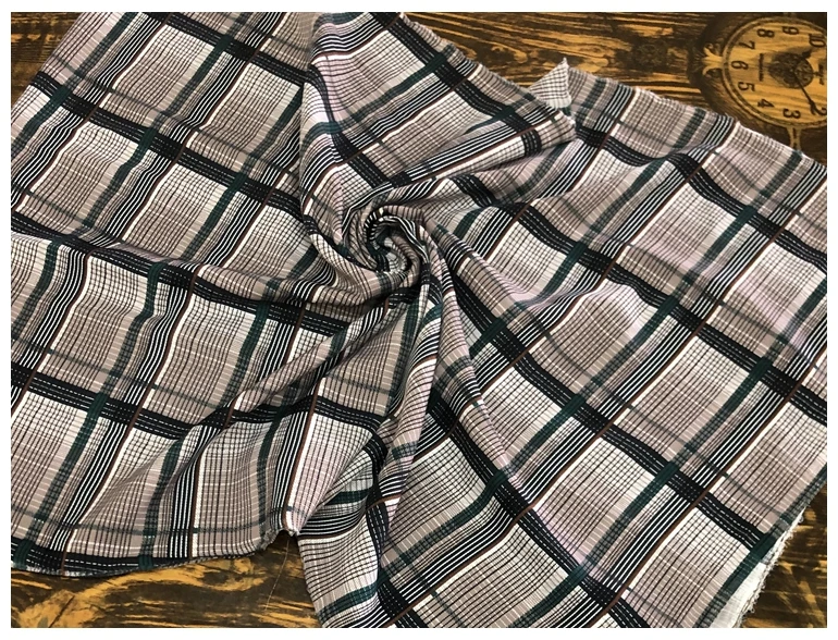 Лидер продаж ретро клетчатая ткань для одежды эластичная атласная мягкая