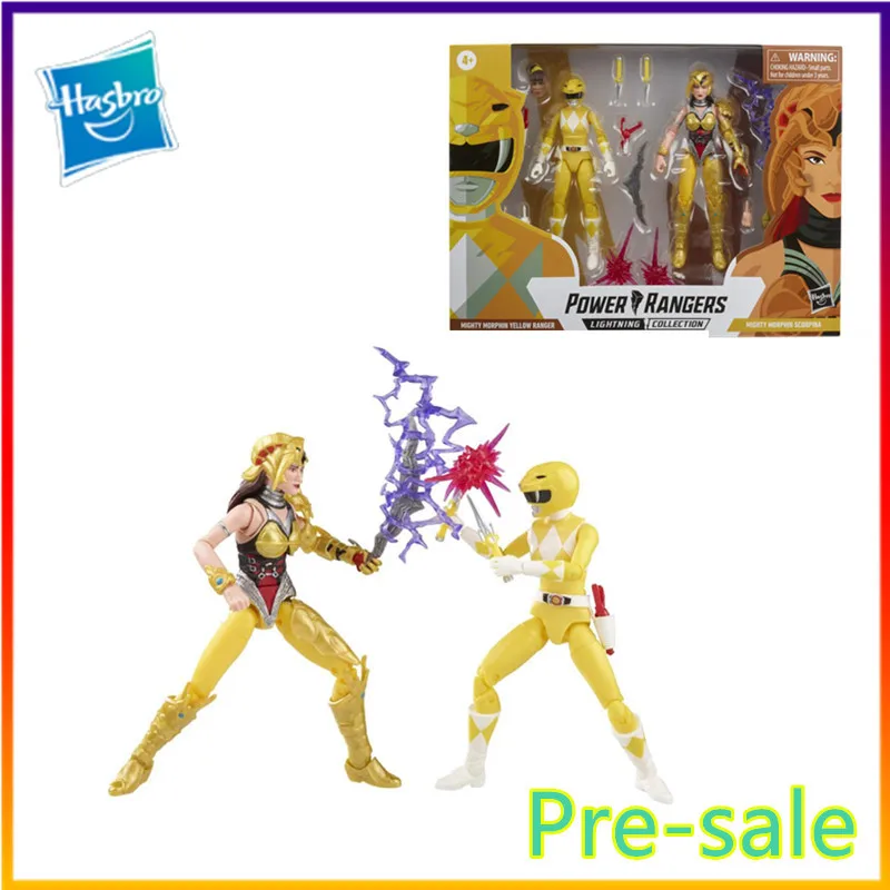 

Готовая продажа 7-дюймовая экшн-фигурка Hasbro Power Ranger Lightning из коллекции желтый рейнджер скорпина премиум-класса игрушка с аксессуарами аниме