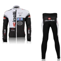 cinelli men winter cycle clothing conjunto bici hombre invierno fleece jacket bib trousers pro cycle uniforme road bike set mtb