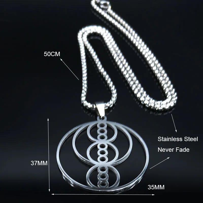 Женское Ожерелье из нержавеющей стали серебристое ожерелье с балансирующим