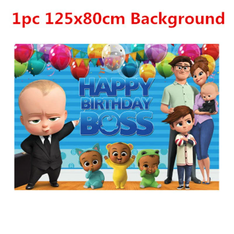 

75pcs Cartoon Baby Boss Kids Birthday Theme Party Decorations Foil Helium Balloons Arch Garland Kit Air Globos Photos Background