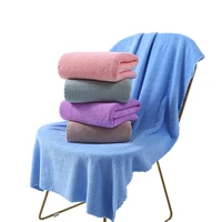 fashionable soft plain 70140cm high density coral fleece bath towel adult thicken super water absorbent microfiber couple towel