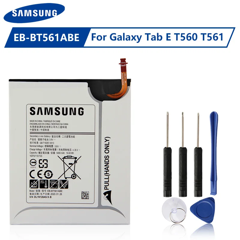 Оригинальная Аккумуляторная батарея Samsung Φ для GALAXY Tab E T560 T561 аккумулятор планшета