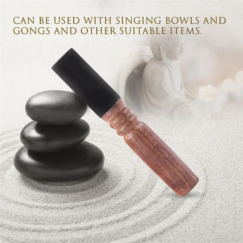 1 шт. тибетская Поющая чаша из персикового дерева с кожаным покрытием | Дом и сад