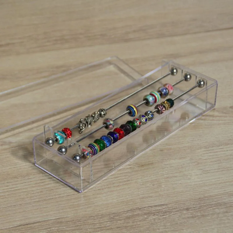 Trollbeads Storage Display Box Jewelry Beads Bars Travel Carrying Case Pandora Bracelet Charms Organizer Holder Tray with Cover