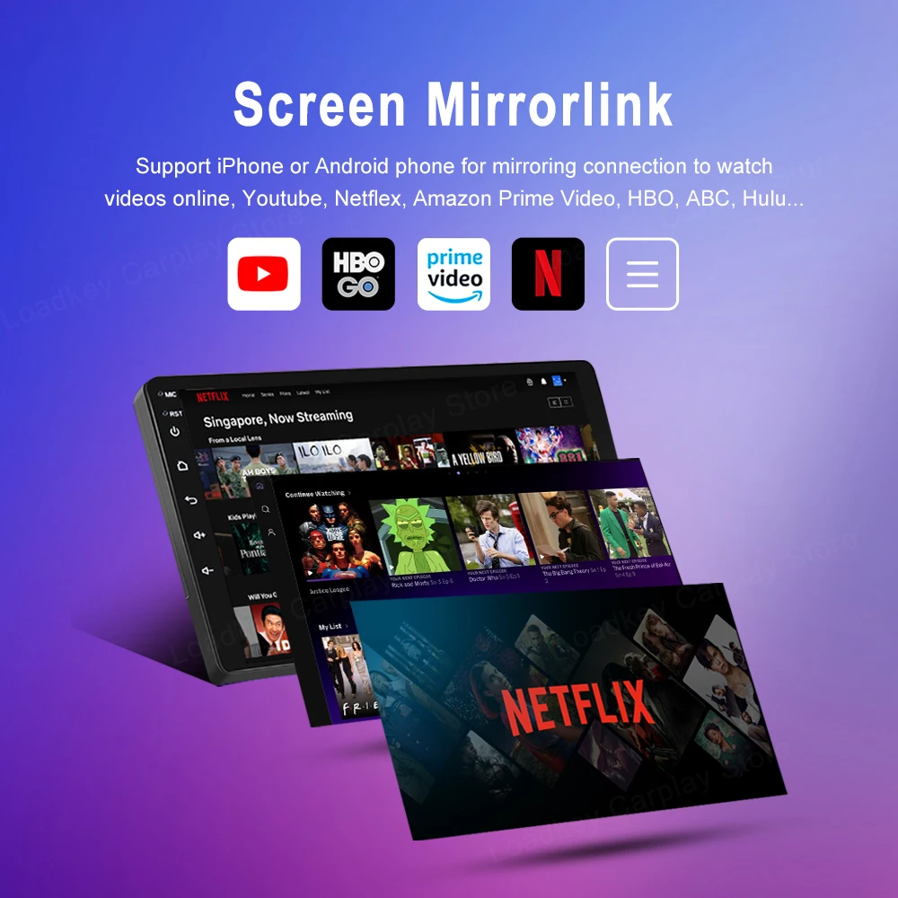 LoadKey & Carlinkit Carplay Wireless Android Auto Dongle Aftermarket Android Radio Netflix Mirrorlink tv video Smart Box Autokit