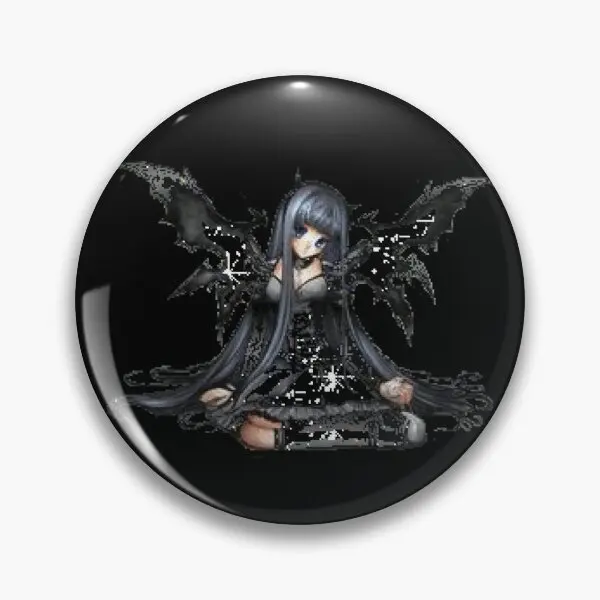 

Pixel Goth Demon Girl Customizable Soft Button Pin Jewelry Cute Cartoon Collar Funny Lover Clothes Badge Decor Metal Gift Women