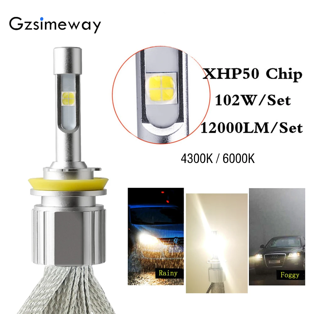 2 шт. автомобисветодиодный светодиодные лампы 9005/HB3 4300 к 104 вт лм|Передние LED-фары