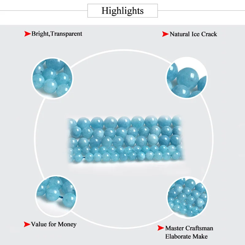 4/6/8/10/12 мм модные Натуральный камень шарик круглых разделительных бусин для