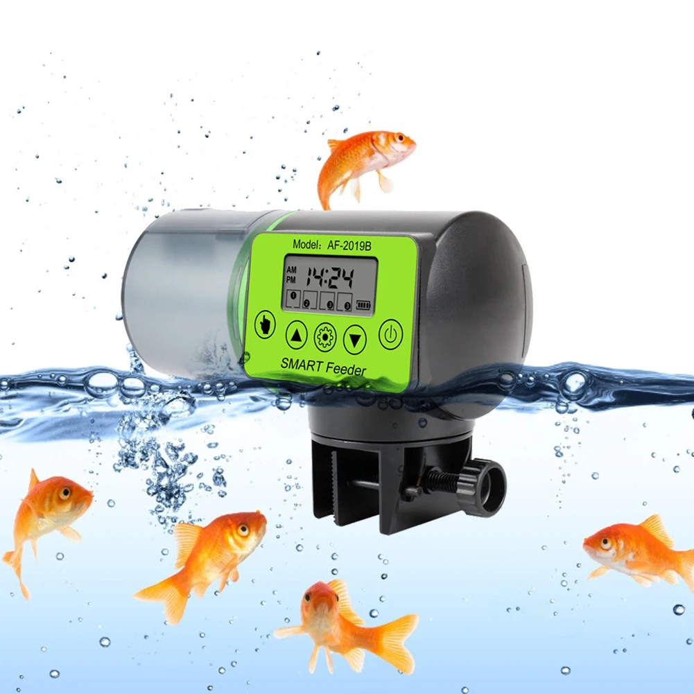 LCD Indicates Timer Aquarium Accessories Feeder Food Feeding Dispenser Tool Automatic Intelligent Control | Дом и сад