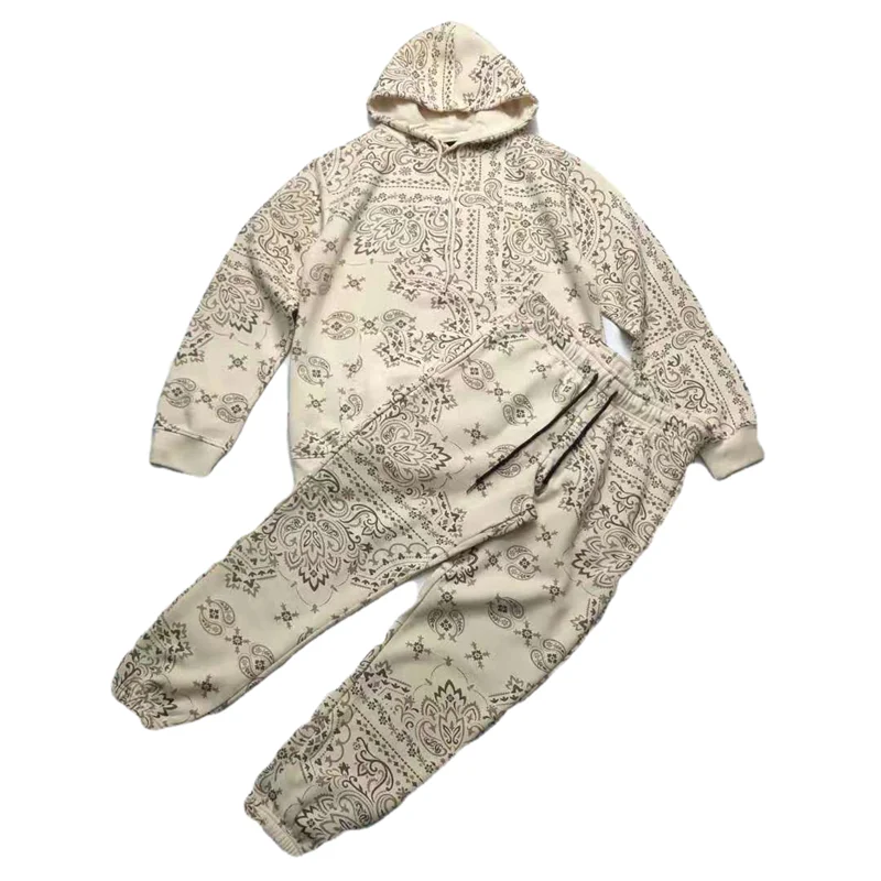 

Paisley Bandana Hoodies Sweatshirt Pants Casual Two Piece Set Women Long Sleeve Outfits Joggers Tracksuits Hip Hop 2 Piece Set