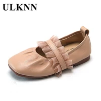 ulknn kids mary jane single shoes girls 2022 new spring all match shallow mouth flat peas shoes black childrens flats