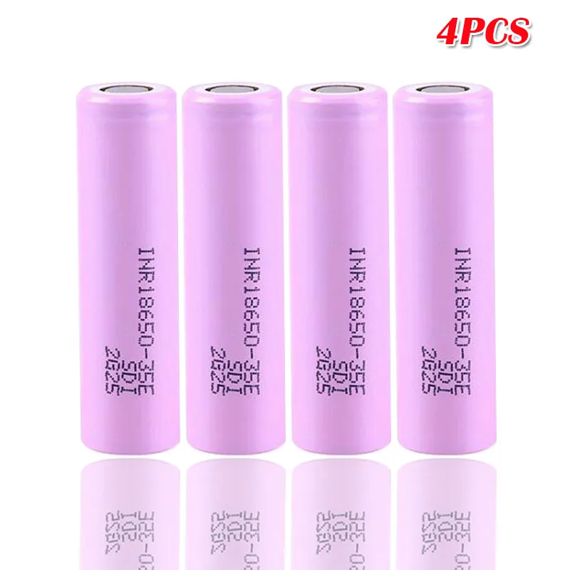 4pcs INR18650 18650 35e 3,7 v 3500mAh 13A разрядка литий-ионная аккумуляторная батарея для samsung 35E фонарик электронная сигарета - Цвет: 4pcs