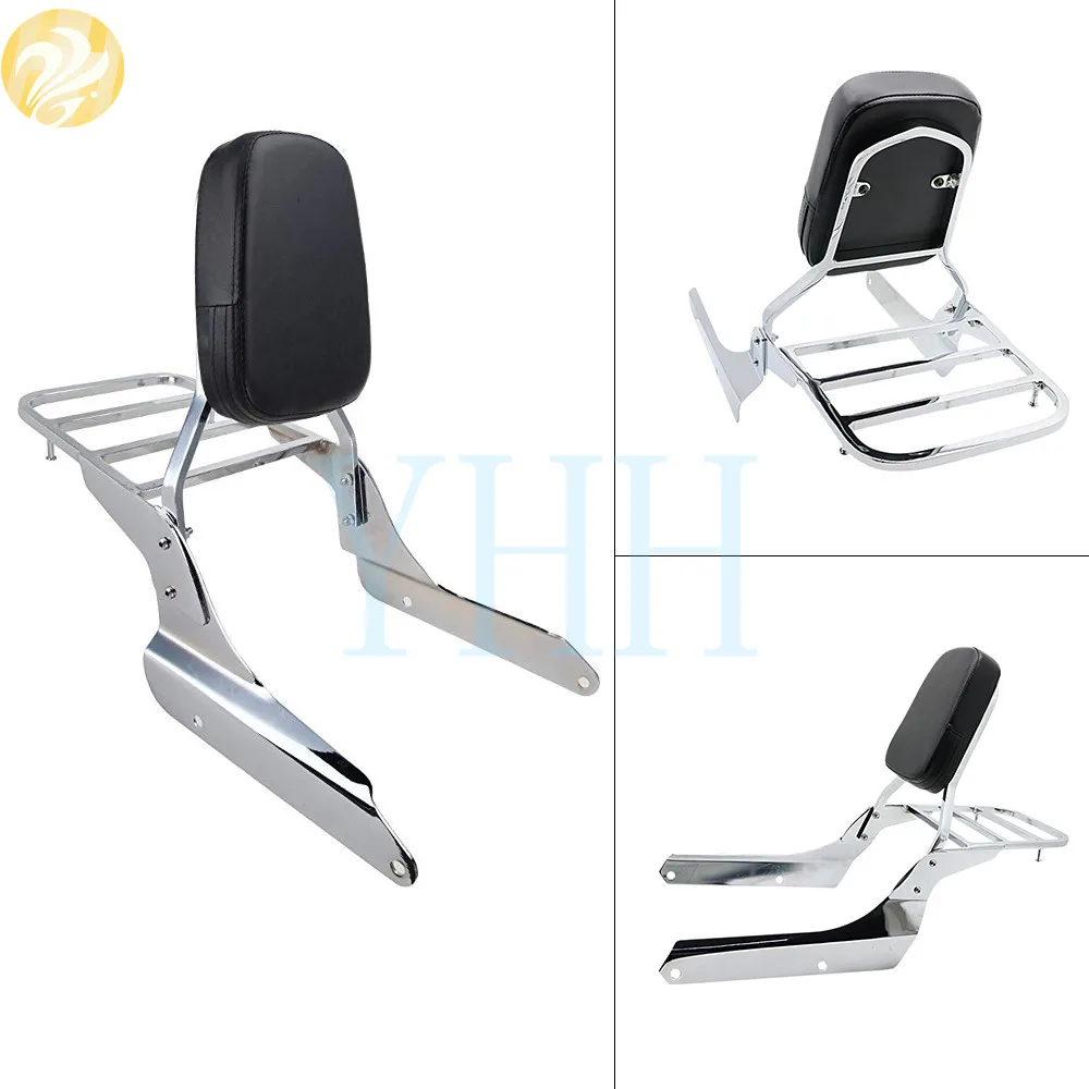 Hot Backrest Sissy Bar + Luggage Rack for Honda Spirit VT750 C2 Shadow 750 Black Motorcycle Passenger VT VT750C2B |