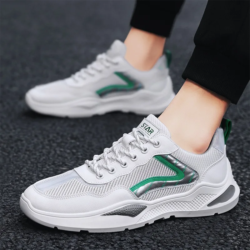 

2021 Spring New Men sport Shoes Lace up Men Shoes Lightweight Comfortable Breathable Walking Sneakers Tenis Feminino Zapatos