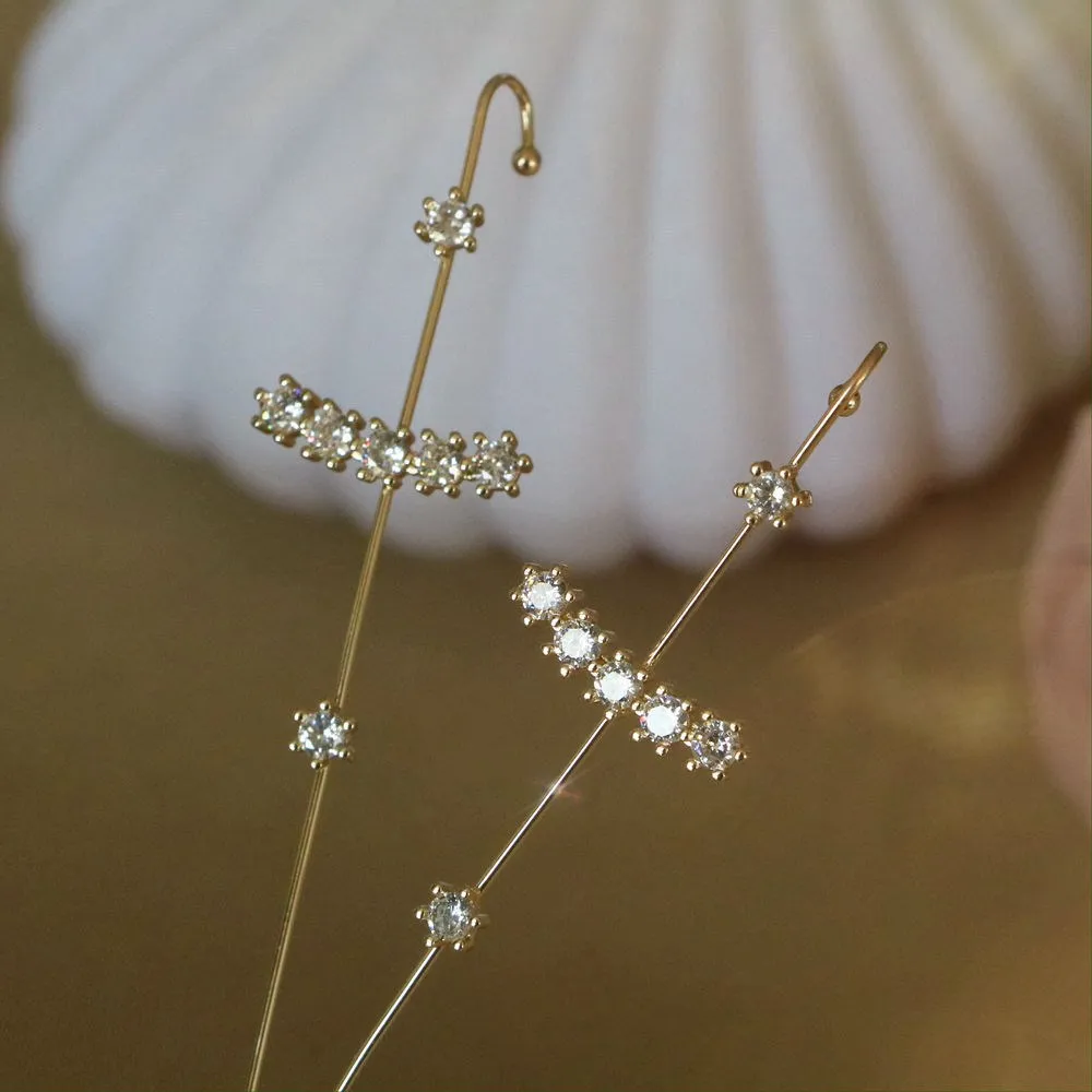 New Hot Sale Cubic Zirconia Rhinestone Stud Earrings for Women Girl Wedding Party Dinner Dress Jewelry Accessories | Украшения и