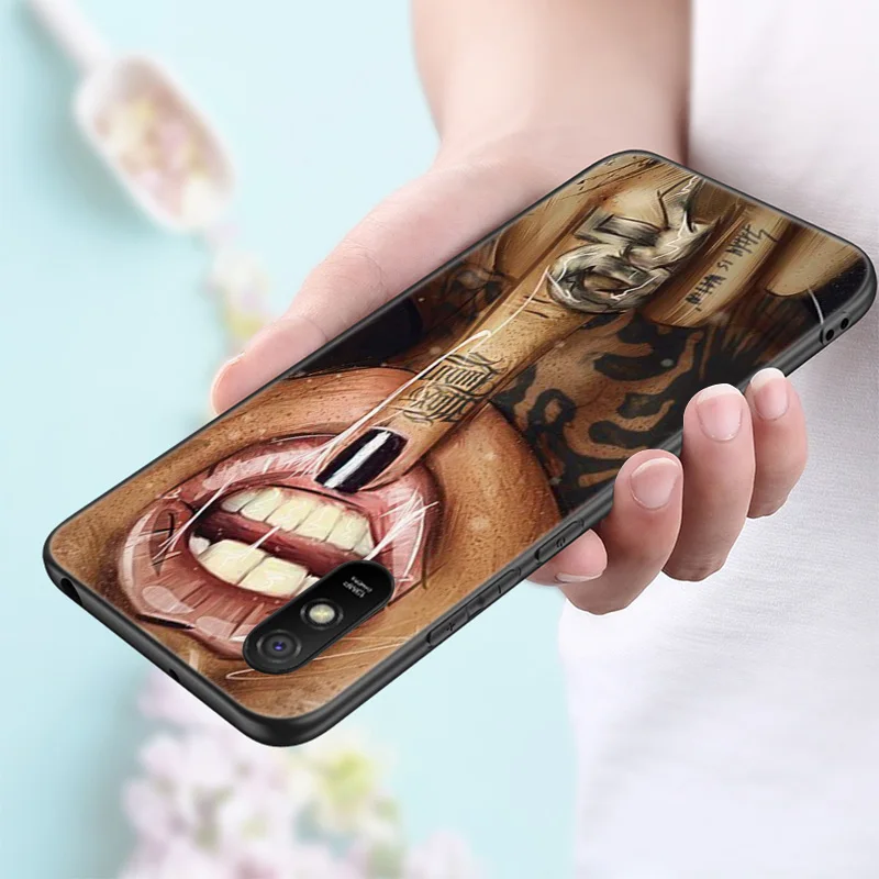 Sexy Sleeve Tattoo Girl Silicone Phone Case For Xiaomi Redmi Note 11 10 9 8 Pro 11T 10T 10S 9S 8T 9 9A 9C 9T Black Soft Cover