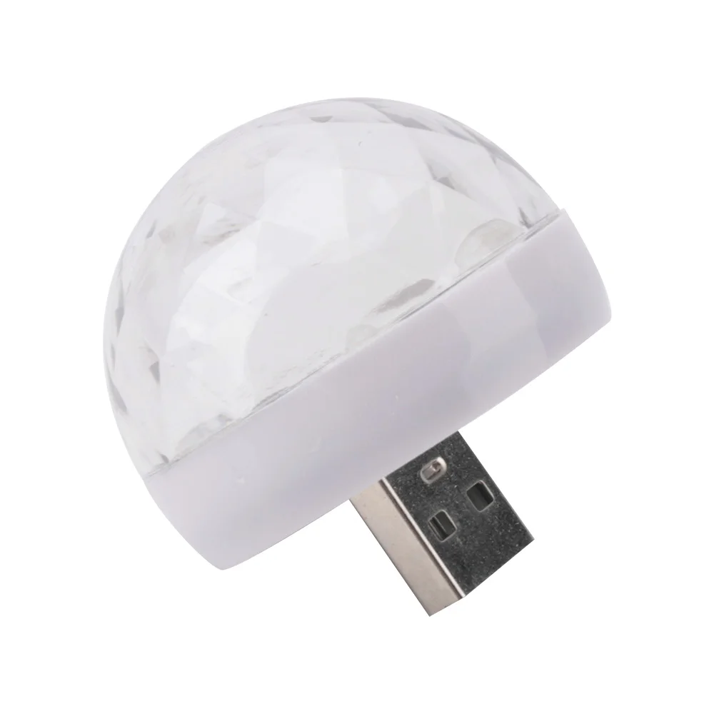 Мини USB СВЕТОДИОДНЫЙ диско-сценический светильник хрустальный магический шар RGB цветной сценический светильник ing Effect DJ светильник ing Effect для дома вечерние Клубные бар