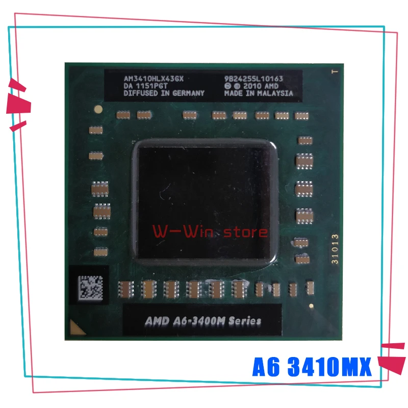 AMD A6-Series A6-3410MX A6 3410MX 1.6 GHz Quad-Core Quad-Thread CPU Processor AM3410HLX43GX Socket FS1 | Компьютеры и офис