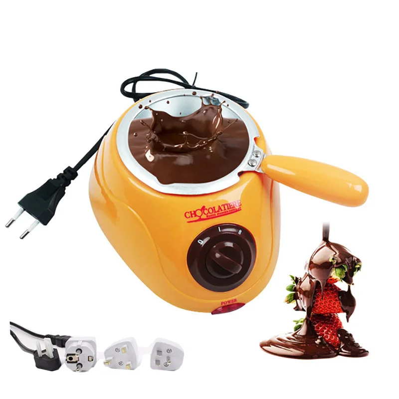 

220V Mini Chocolate Fountain Three Layers Creative Design Chocolate Melt With Heating Fondue Machine DIY Mini Waterfall Hotpot