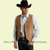 mens vest western cowboy jacket male steampunk waistcoat summer sleeveless chalecos para hombre