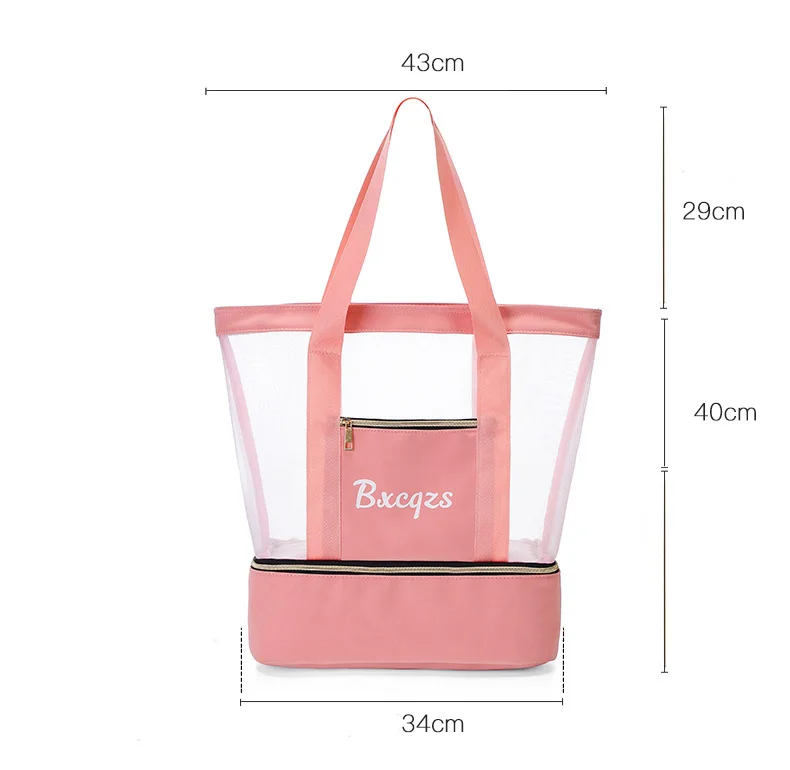 

Swimming Bag Mesh Bags Wet Dry Bag For Pool Beach Waterproof Pouch Insulated Picnic Cooler Bag