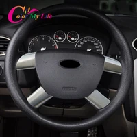 color my life 4pcsset stainless steel car steering wheel panel sequins cover trim for ford focus 2 mk2 2005 2012 accessories