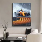Картина маслом Формула Mclaren Айртон Сенна F1 в скандинавском стиле, Настенная картина на холсте, Современный домашний декор