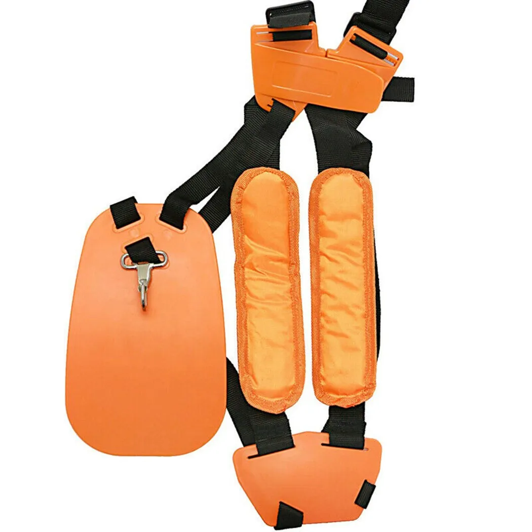 

Orange Adjustable Padded Double Breasted Shoulder Harness Strap For Garden Brush Cutter Trimmer Strimmer Protection Panel Acces