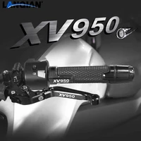 motorcycle cnc adjustable foldable brake clutch lever handle grips caps for yamaha xv950 xv 950 racer 2016 2017 2018 accessories
