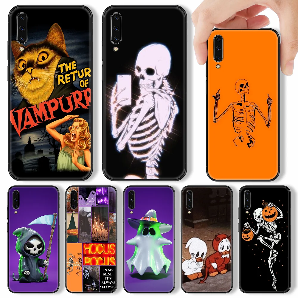Модный чехол для телефона с призраками на Хэллоуин Samsung Galaxy A10 A12 A20E A21S A30 A32 A40 A50 A51