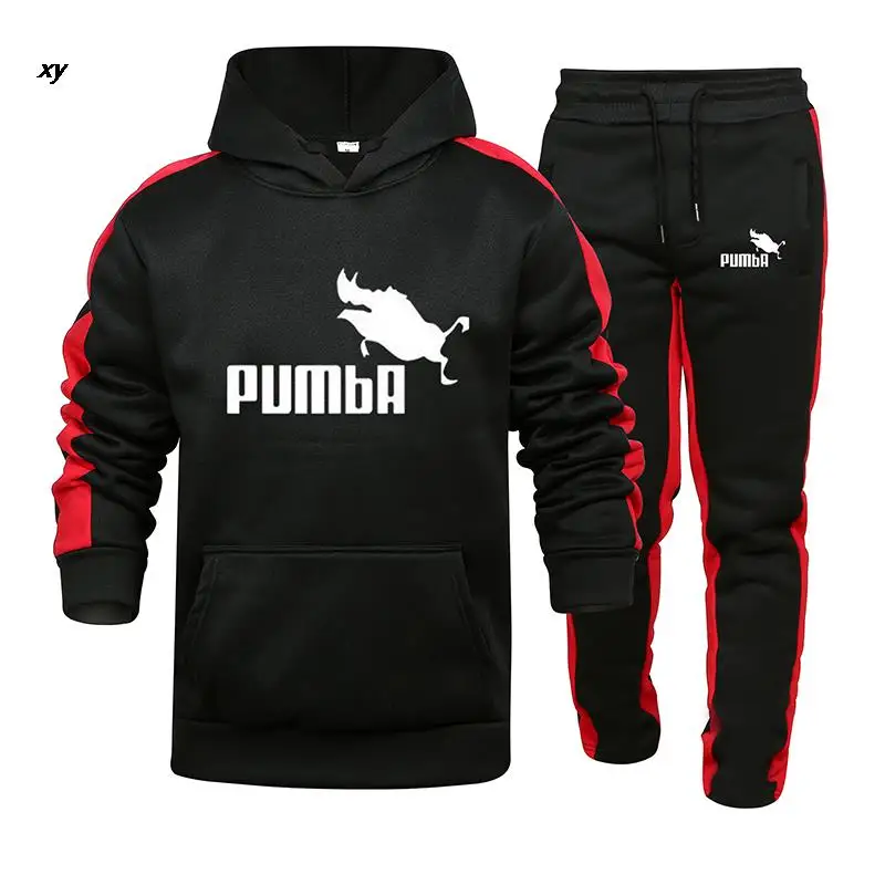 

Brand Clothing Men's Sets Two Pieces Casual Sweatshirts Men Tracksuit Hoodies+ Pants Sport Shirts Autumn Winter Set 2021