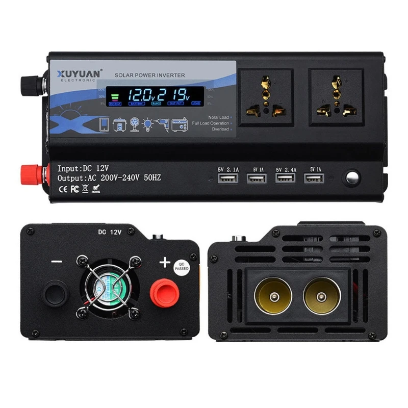 $49.25 Pure Sine Wave Inverter Power 3000w 4000w DC 12v 24v to AC 220v Car Inverter Converte WITH LED Display frequency converter